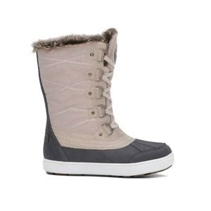 Womens Winter Duck Boots 8 Superfit Gray Water Resistant Lined Mid Calf Lace Up